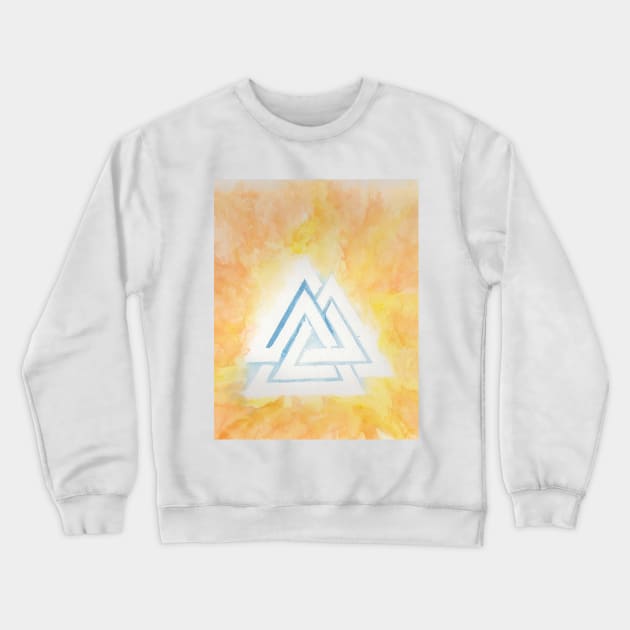 Valknut Crewneck Sweatshirt by lindaursin